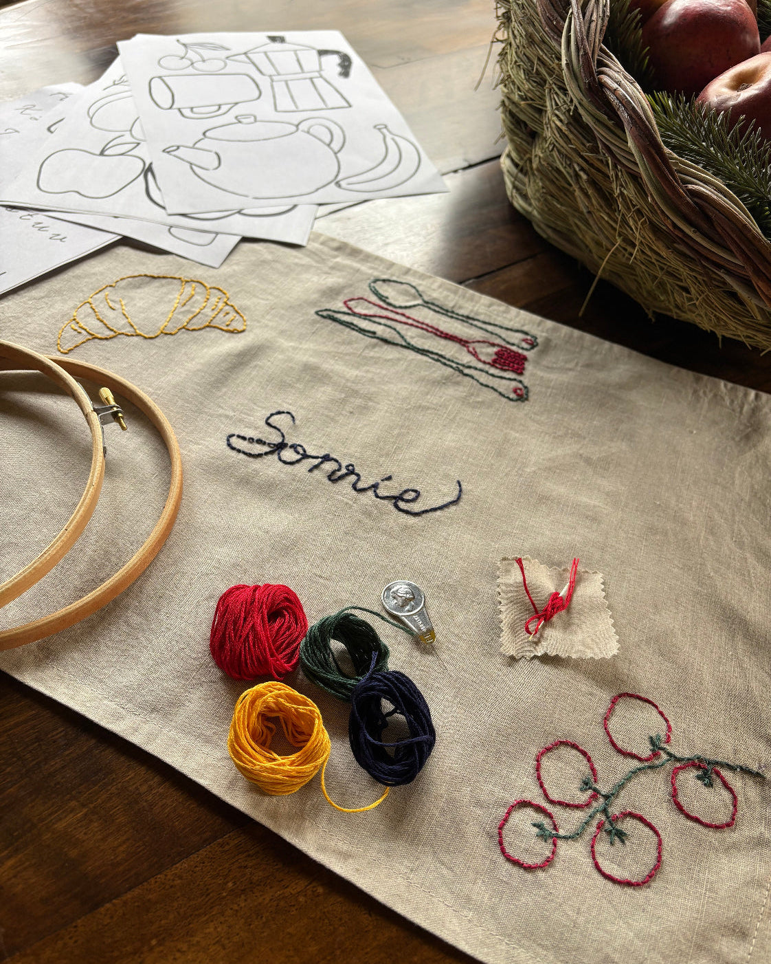 Detalle de los materiales y accesorios incluidos en la caja creativa Mery’s Moment
