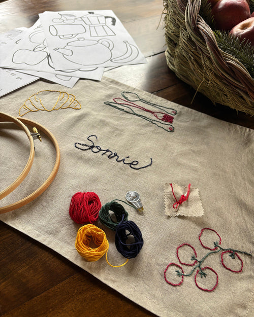 Detalle de los materiales y accesorios incluidos en la caja creativa Mery’s Moment